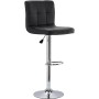 Krzesło barowe kosmetyczne fryzjerske fotel z oparciem czarne - 6