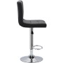 Krzesło barowe kosmetyczne fryzjerske fotel z oparciem czarne - 2