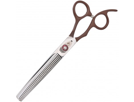 WOLF Nożyczki leworęczne groomerskie 7,0 offset fryzjerskie do strzyżenia włosów do salonu linia Superior - 2