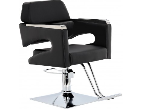 Fotel fryzjerski Gaja hydrauliczny obrotowy do salonu fryzjerskiego podnóżek chromowany krzesło fryzjerskie - 2