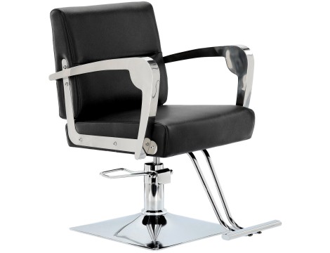 Fotel fryzjerski Ben hydrauliczny obrotowy do salonu fryzjerskiego podnóżek chromowany krzesło fryzjerskie - 2