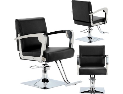 Fotel fryzjerski Ben hydrauliczny obrotowy do salonu fryzjerskiego podnóżek chromowany krzesło fryzjerskie