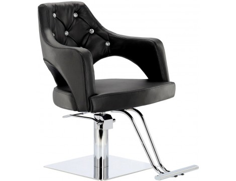 Fotel fryzjerski Leia hydrauliczny obrotowy do salonu fryzjerskiego podnóżek chromowany krzesło fryzjerskie