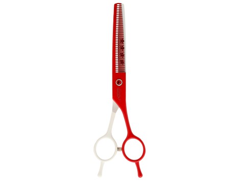 Gepard zestaw groomerski degażówki nożyczki praworęczne groomerskie 7,0 + futerał stalowy grzebień fryzjerski do strzyżenia włosów do salonu z serii Professional - 3
