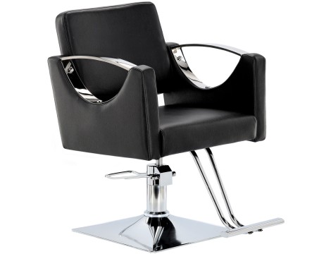 Fotel fryzjerski Luna hydrauliczny obrotowy do salonu fryzjerskiego podnóżek chromowany krzesło fryzjerskie - 2