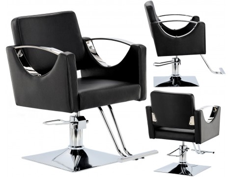 Fotel fryzjerski Luna hydrauliczny obrotowy do salonu fryzjerskiego podnóżek chromowany krzesło fryzjerskie
