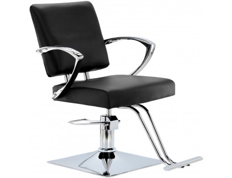 Fotel fryzjerski Marla hydrauliczny obrotowy do salonu fryzjerskiego podnóżek chromowany krzesło fryzjerskie - 2