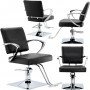 Fotel fryzjerski Marla hydrauliczny obrotowy do salonu fryzjerskiego podnóżek chromowany krzesło fryzjerskie