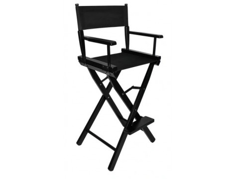 Krzesło fotel do make-up kosmetyczne z oparciem fotel gabinet SPA praktyczne składane drewniane - 2