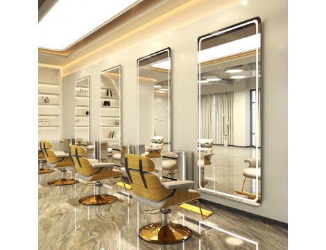 Konsola konsoleta fryzjerska barberska kosmetyczna lustro LED 150x70 STD