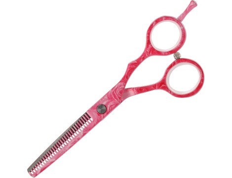 Wolf zestaw fryzjerski degażówki i nożyczki praworęczne 5,5 + futerał grzebienie, Pink Rose offset fryzjerskie do strzyżenia włosów do salonu linia classic - 3