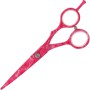 Wolf zestaw fryzjerski degażówki i nożyczki praworęczne 5,5 + futerał grzebienie, Pink Rose offset fryzjerskie do strzyżenia włosów do salonu linia classic - 2