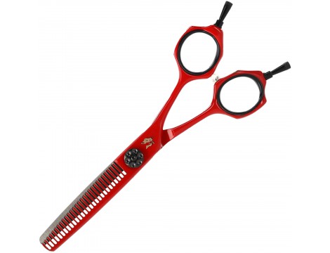 WOLF zestaw fryzjerski degażówki i nożyczki praworęczne 5,5 + futerał grzebienie fryzjerskie do strzyżenia włosów do salonu linia Superior - 2