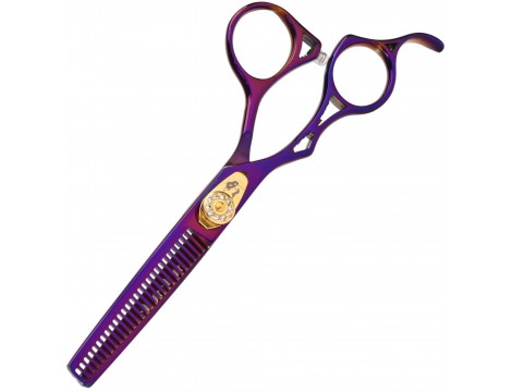 WOLF zestaw fryzjerski degażówki i nożyczki leworęczne 6,0 + futerał grzebienie fryzjerskie do strzyżenia włosów do salonu linia Superior - 3