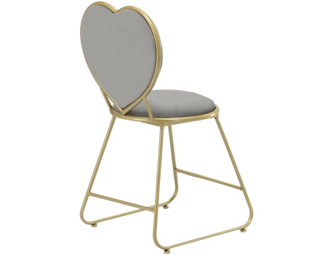 Krzesło z oparciem do salonu poczekalnia złote - 5