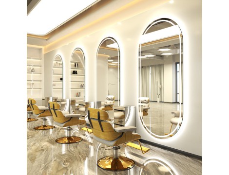Konsola konsoleta fryzjerska barberska kosmetyczna lustro LED 150x70 PRO