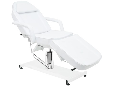 Fotel hydrauliczny kosmetyczny Joshua obrotowy spa łóżko leżanka do salonu kosmetycznego biały