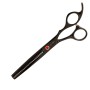 GEPARD zestaw fryzjerski degażówki 6,5  + 2x nożyczki + nożyczki gięte praworęczne groomerskie 7,0 + futerał + stalowy grzebień fryzjerski do strzyżenia włosów do salonu Superior - 2