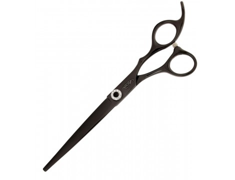 GEPARD zestaw fryzjerski degażówki i nożyczki + nożyczki gięte w górę praworęczne groomerskie 7,0 + futerał stalowy grzebień do strzyżenia włosów do salonu z serii Superior - 3