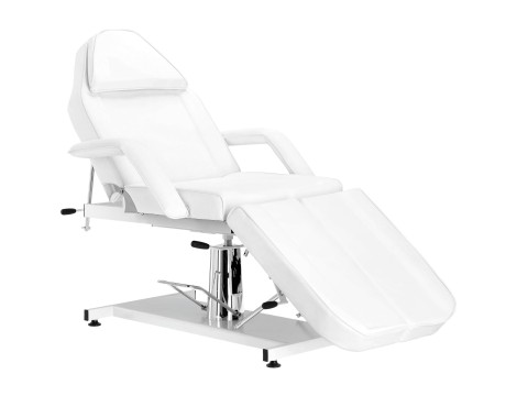 Fotel hydrauliczny kosmetyczny Isaiah obrotowy spa łóżko leżanka do salonu kosmetycznego biały - 2