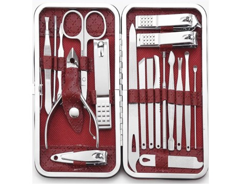 Zestaw manicure, cążki, nożyczki, zestaw do manicure 42068-RED