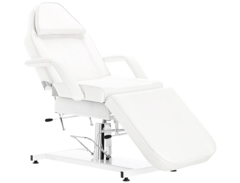 Fotel hydrauliczny kosmetyczny Josiah obrotowy spa łóżko leżanka do salonu kosmetycznego biały - 2