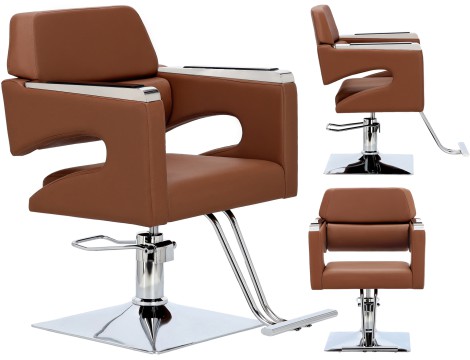 Fotel fryzjerski Gaja hydrauliczny obrotowy do salonu fryzjerskiego podnóżek chromowany krzesło fryzjerskie