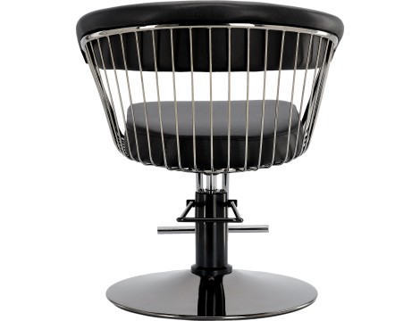 Fotel fryzjerski Zoe hydrauliczny obrotowy do salonu fryzjerskiego podnóżek chromowany krzesło fryzjerskie - 4