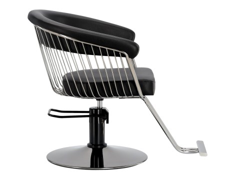 Fotel fryzjerski Zoe hydrauliczny obrotowy do salonu fryzjerskiego podnóżek chromowany krzesło fryzjerskie - 3