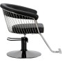 Fotel fryzjerski Zoe hydrauliczny obrotowy do salonu fryzjerskiego podnóżek chromowany krzesło fryzjerskie - 3