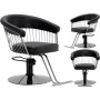 Fotel fryzjerski Zoe hydrauliczny obrotowy do salonu fryzjerskiego podnóżek chromowany krzesło fryzjerskie