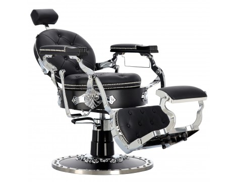 Fotel fryzjerski barberski hydrauliczny do salonu fryzjerskiego barber shop Black Pearl Barberking - 6