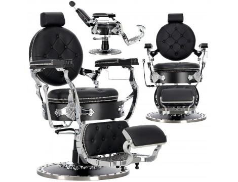 Fotel fryzjerski barberski hydrauliczny do salonu fryzjerskiego barber shop Black Pearl Barberking
