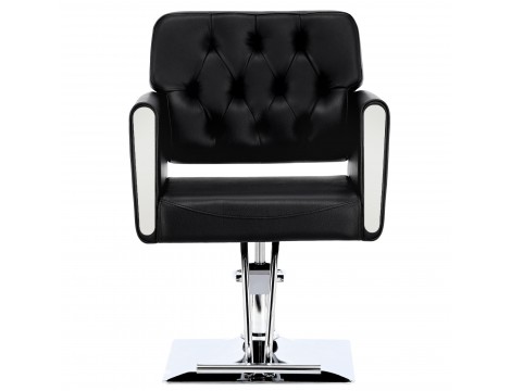 Fotel fryzjerski Maya hydrauliczny obrotowy do salonu fryzjerskiego podnóżek chromowany krzesło fryzjerskie - 5