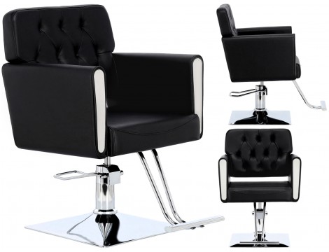 Fotel fryzjerski Maya hydrauliczny obrotowy do salonu fryzjerskiego podnóżek chromowany krzesło fryzjerskie