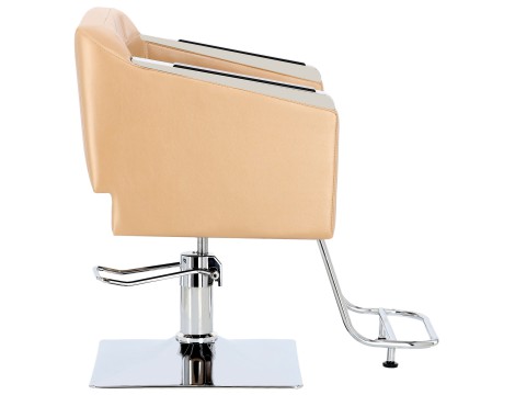 Fotel fryzjerski Pikos hydrauliczny obrotowy do salonu fryzjerskiego podnóżek chromowany krzesło fryzjerskie - 3