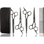 GEPARD zestaw fryzjerski degażówki i nożyczki praworęczne 6,0 + futerał grzebienie, fryzjerskie do strzyżenia włosów do salonu linia Superior