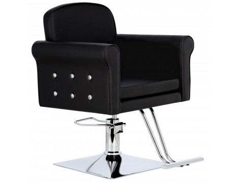 Fotel fryzjerski Milo hydrauliczny obrotowy do salonu fryzjerskiego podnóżek chromowany krzesło fryzjerskie - 2