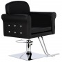 Fotel fryzjerski Milo hydrauliczny obrotowy do salonu fryzjerskiego podnóżek chromowany krzesło fryzjerskie - 2