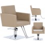 Fotel fryzjerski Atina hydrauliczny obrotowy do salonu fryzjerskiego podnóżek chromowany krzesło fryzjerskie