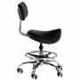 Taboret kosmetyczny fryzjerski siodło z oparciem krzesło hoker SPA mobilny - 3