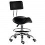 Taboret kosmetyczny fryzjerski siodło z oparciem krzesło hoker SPA mobilny - 2