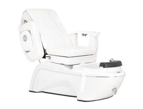 Fotel kosmetyczny elektryczny z masażem do pedicure stóp do salonu SPA biały - 6