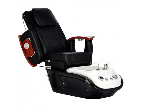 Fotel kosmetyczny elektryczny z masażem do pedicure stóp do salonu SPA czarny - 7
