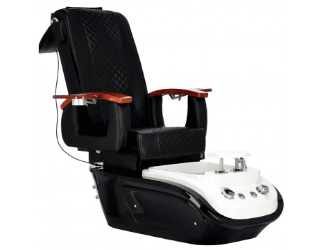 Fotel kosmetyczny elektryczny z masażem do pedicure stóp do salonu SPA czarny - 6
