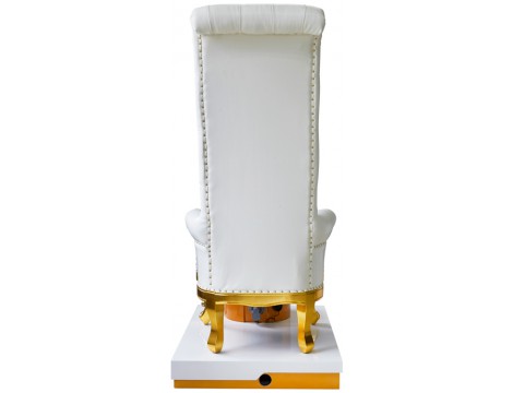 Fotel kosmetyczny klasyczny z hydromasażem do pedicure stóp do salonu SPA biały - 6