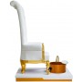 Fotel kosmetyczny klasyczny z hydromasażem do pedicure stóp do salonu SPA biały - 2