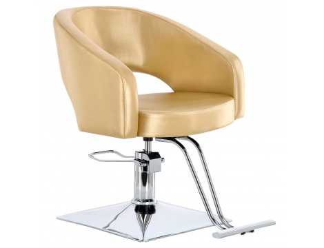 Fotel fryzjerski Greta hydrauliczny obrotowy do salonu fryzjerskiego podnóżek chromowany krzesło fryzjerskie - 2