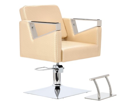 Fotel fryzjerski Tomas hydrauliczny obrotowy do salonu fryzjerskiego podnóżek chromowany krzesło fryzjerskie - 2