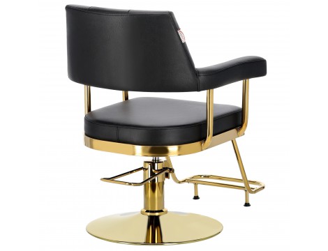 Fotel fryzjerski Ezra hydrauliczny obrotowy do salonu fryzjerskiego podnóżek chromowany krzesło fryzjerskie - 4